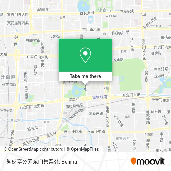 陶然亭公园东门售票处 map