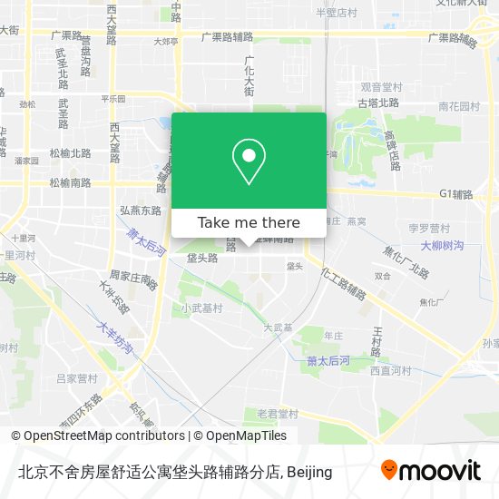 北京不舍房屋舒适公寓垡头路辅路分店 map