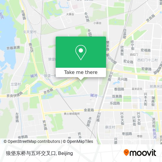 狼垡东桥与五环交叉口 map