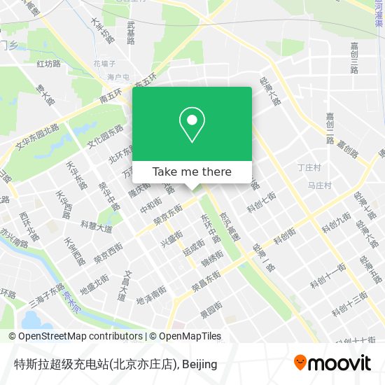 特斯拉超级充电站(北京亦庄店) map