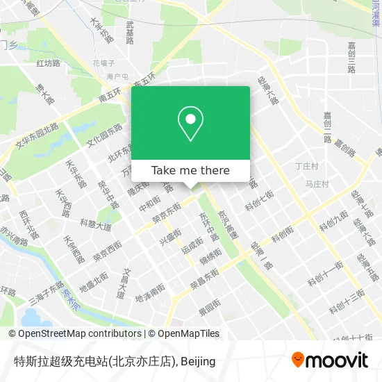 特斯拉超级充电站(北京亦庄店) map