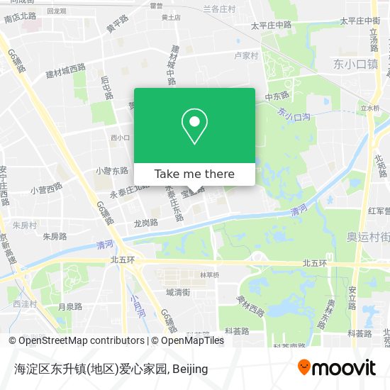 海淀区东升镇(地区)爱心家园 map