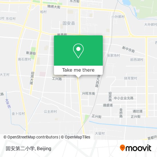 固安第二小学 map