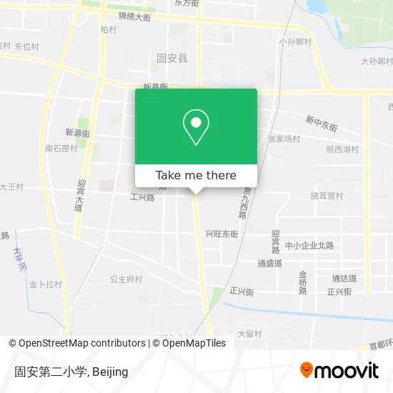 固安第二小学 map