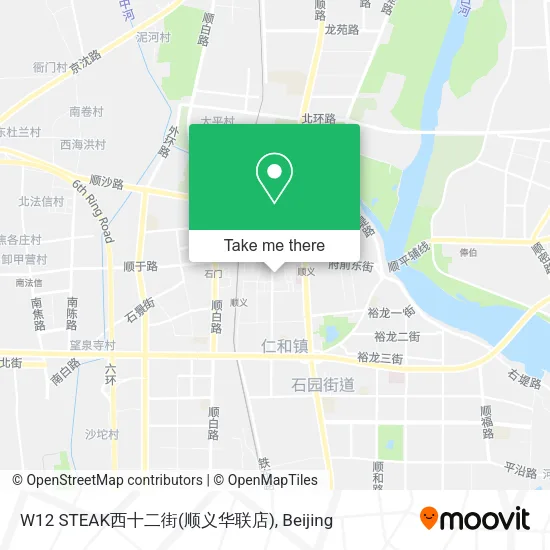 W12 STEAK西十二街(顺义华联店) map