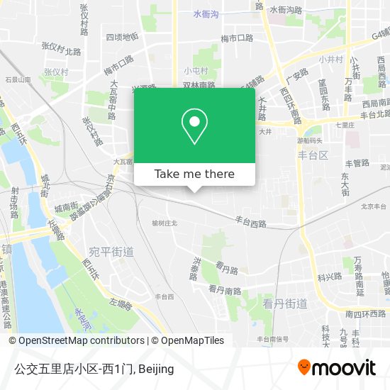 公交五里店小区-西1门 map