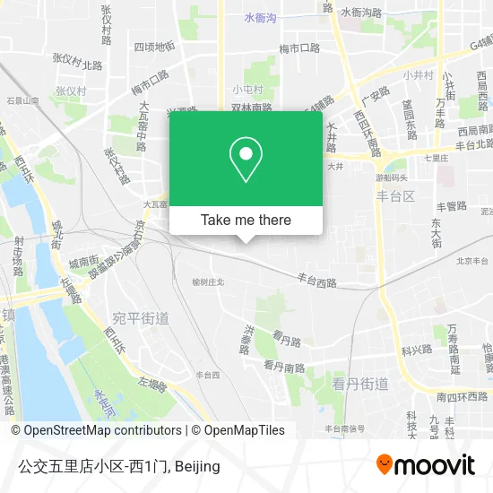 公交五里店小区-西1门 map
