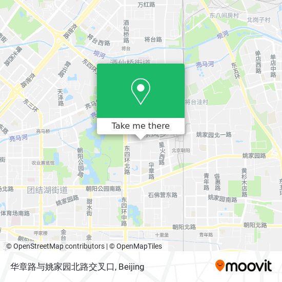 华章路与姚家园北路交叉口 map