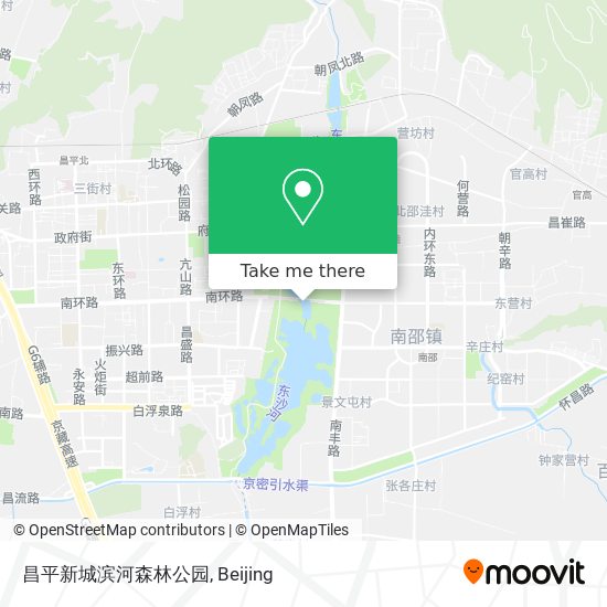 昌平新城滨河森林公园 map