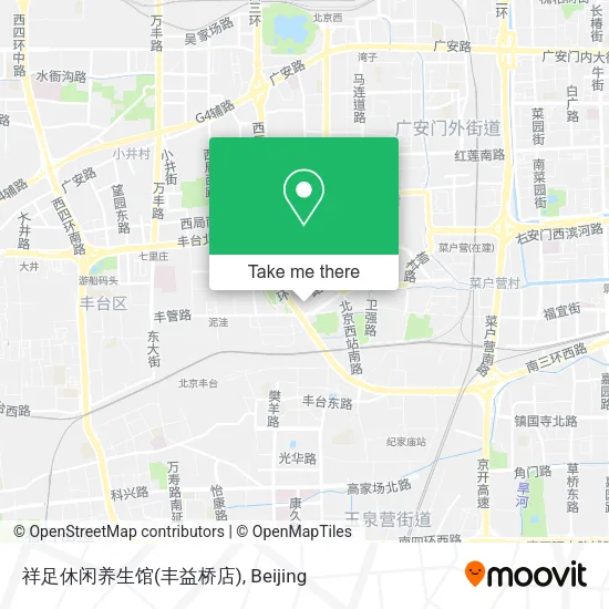 祥足休闲养生馆(丰益桥店) map