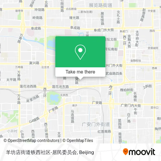 羊坊店街道铁西社区-居民委员会 map