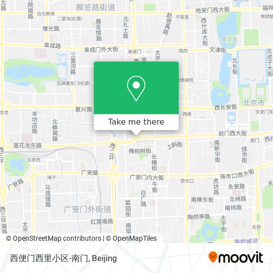 西便门西里小区-南门 map