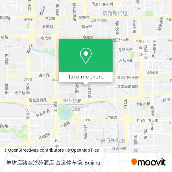 羊坊店路金沙苑酒店-占道停车场 map