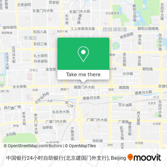 中国银行24小时自助银行(北京建国门外支行) map
