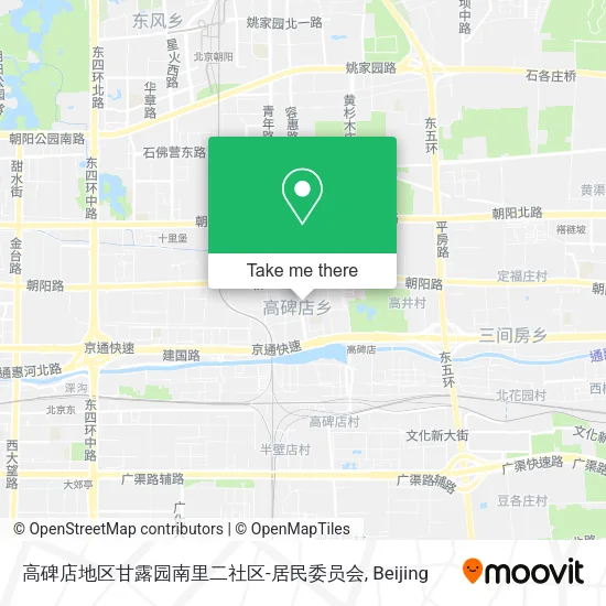 高碑店地区甘露园南里二社区-居民委员会 map