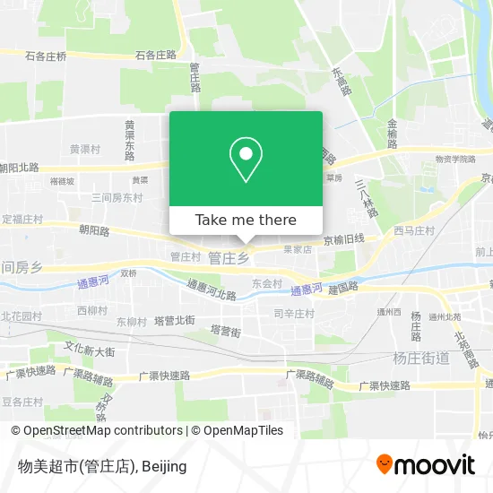 物美超市(管庄店) map
