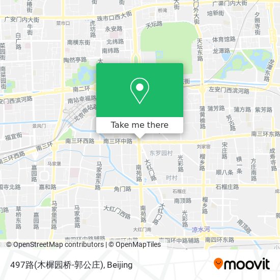 497路(木樨园桥-郭公庄) map