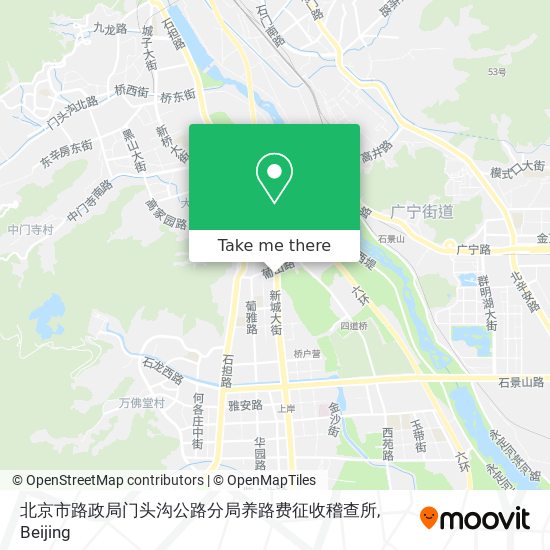 北京市路政局门头沟公路分局养路费征收稽查所 map
