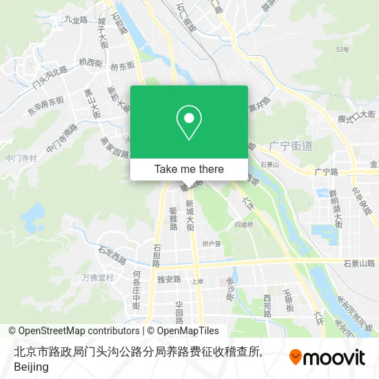 北京市路政局门头沟公路分局养路费征收稽查所 map