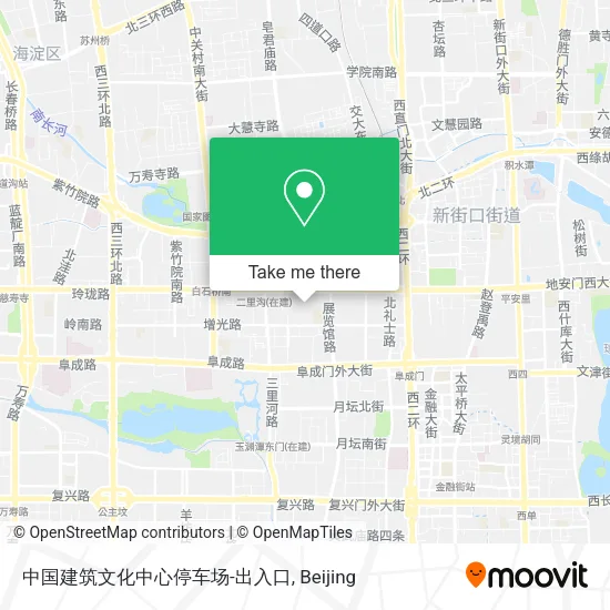 中国建筑文化中心停车场-出入口 map