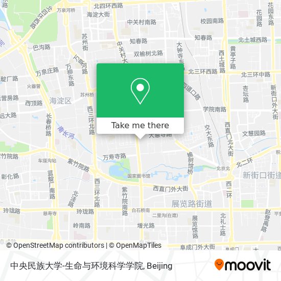 中央民族大学-生命与环境科学学院 map