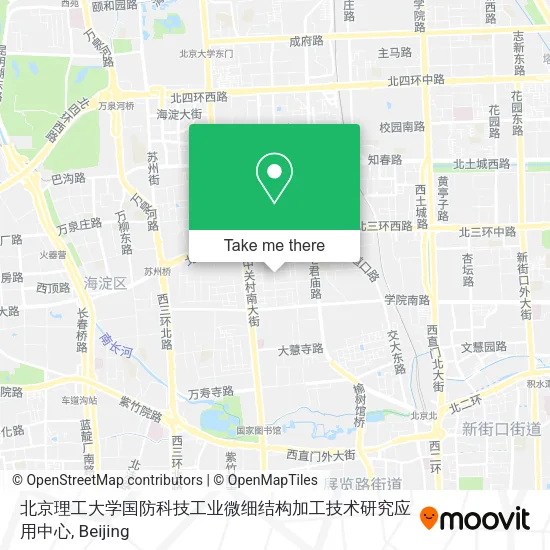北京理工大学国防科技工业微细结构加工技术研究应用中心 map