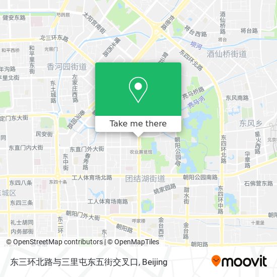 东三环北路与三里屯东五街交叉口 map