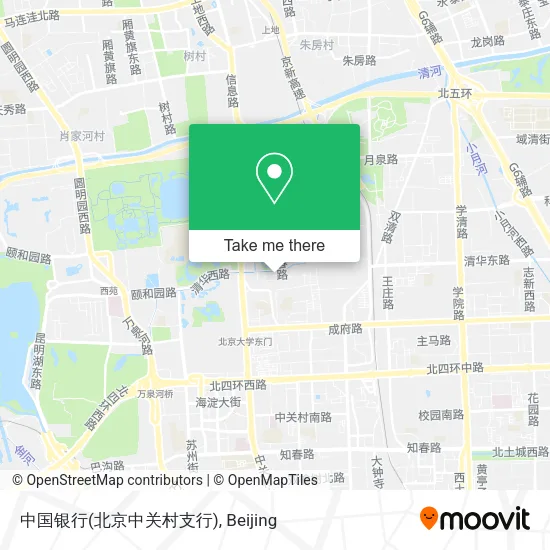中国银行(北京中关村支行) map