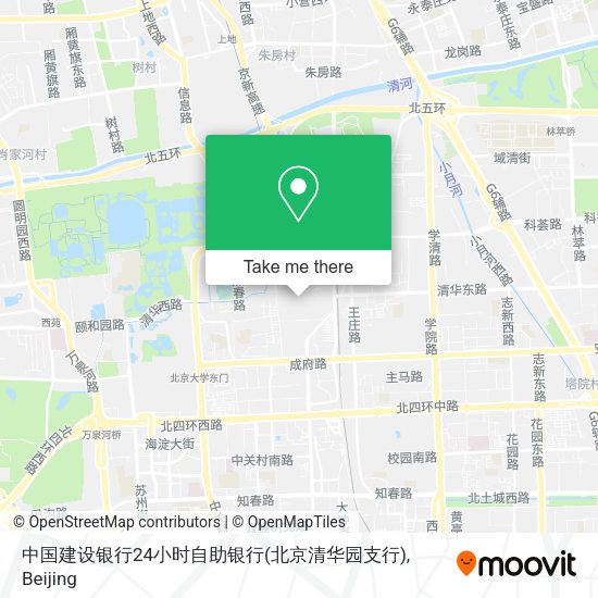 中国建设银行24小时自助银行(北京清华园支行) map