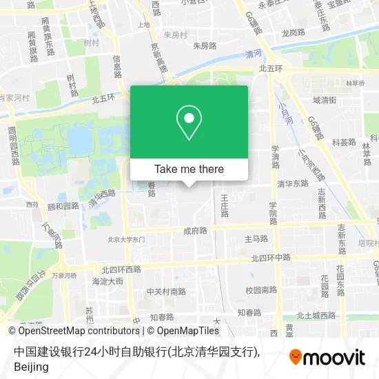 中国建设银行24小时自助银行(北京清华园支行) map
