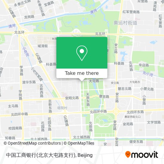 中国工商银行(北京大屯路支行) map