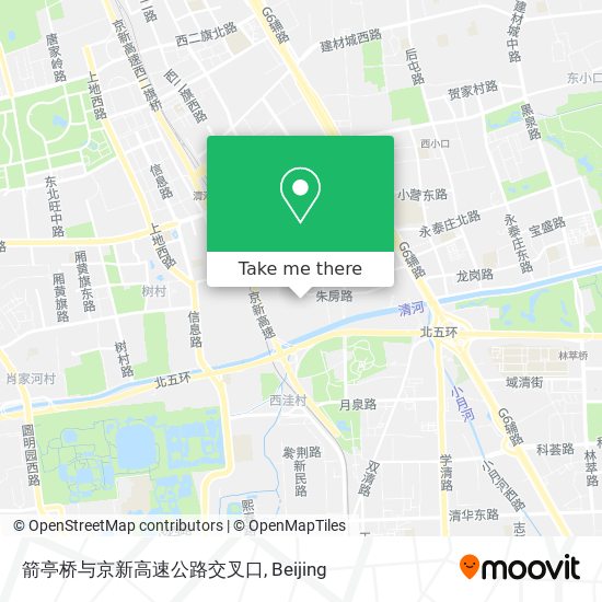 箭亭桥与京新高速公路交叉口 map