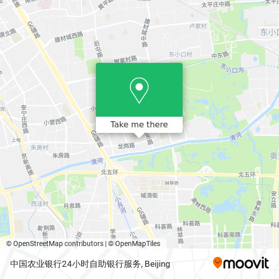 中国农业银行24小时自助银行服务 map