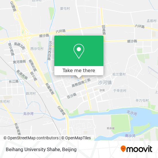 Beihang University Shahe map