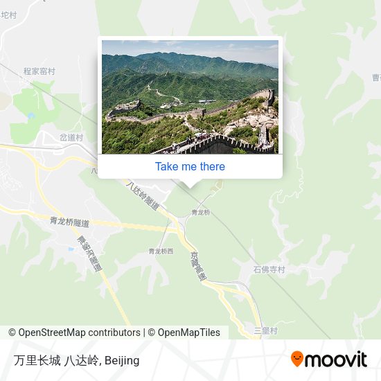 万里长城 八达岭 map