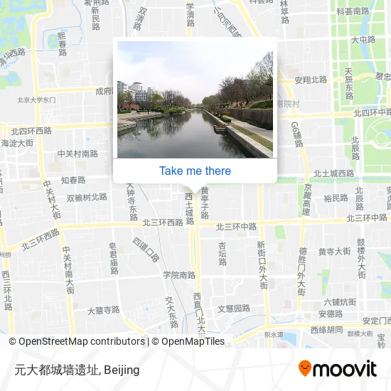 元大都城墙遗址 map