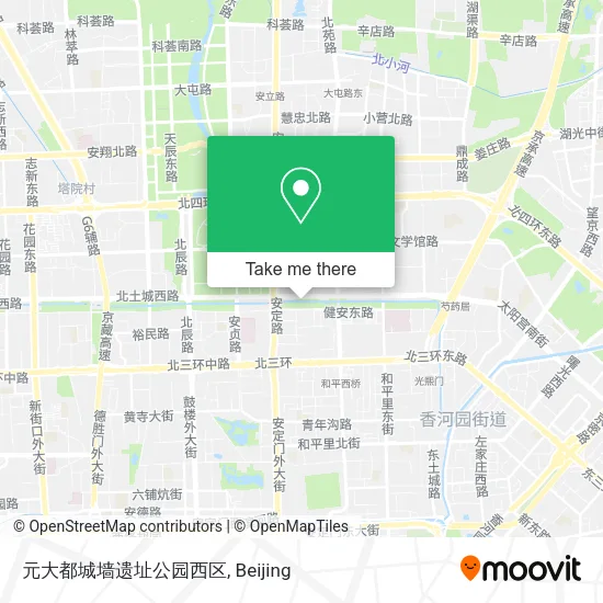 元大都城墙遗址公园西区 map