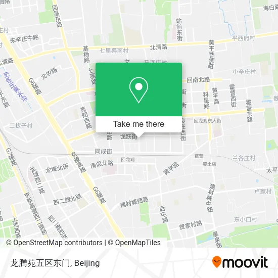 龙腾苑五区东门 map