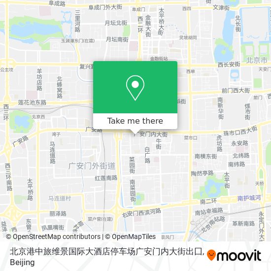 北京港中旅维景国际大酒店停车场广安门内大街出囗 map