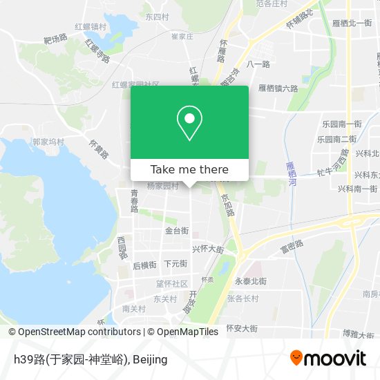 h39路(于家园-神堂峪) map