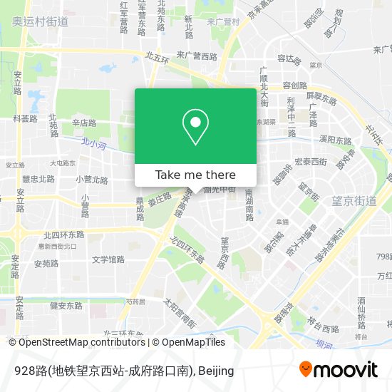 928路(地铁望京西站-成府路口南) map