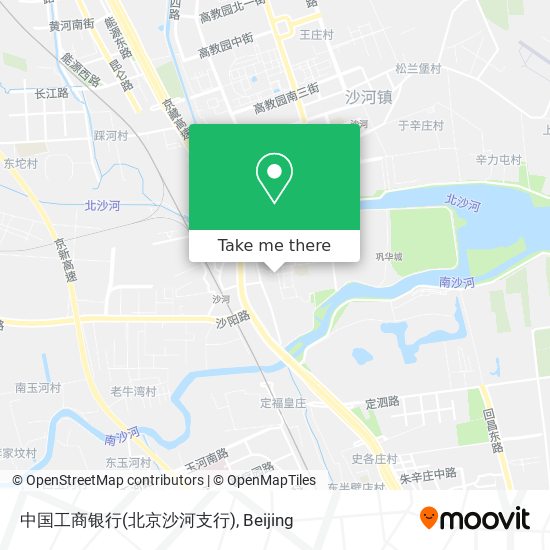 中国工商银行(北京沙河支行) map