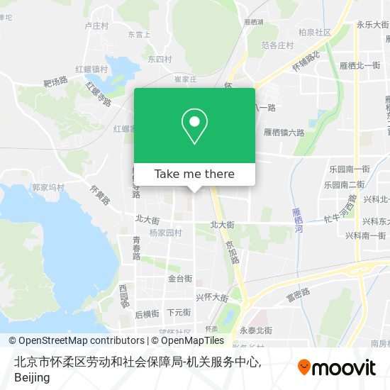 北京市怀柔区劳动和社会保障局-机关服务中心 map