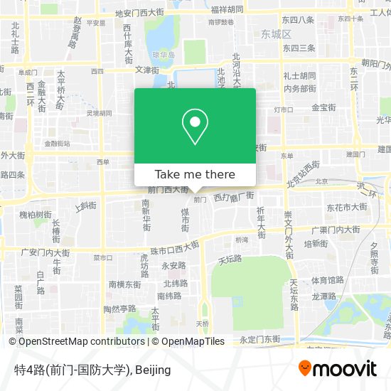 特4路(前门-国防大学) map