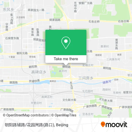 朝阳路辅路/花园闸路(路口) map