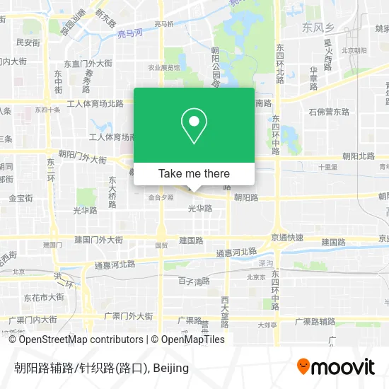 朝阳路辅路/针织路(路口) map