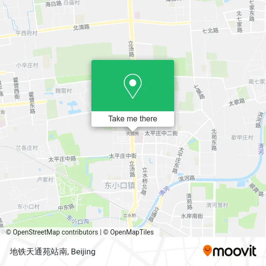 地铁天通苑站南 map