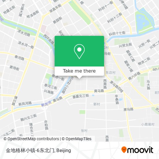 金地格林小镇-6东北门 map