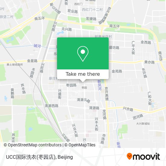 UCC国际洗衣(枣园店) map