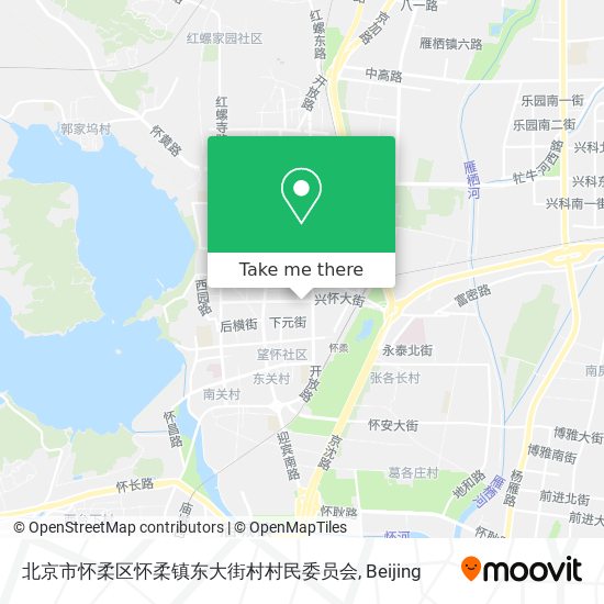 北京市怀柔区怀柔镇东大街村村民委员会 map